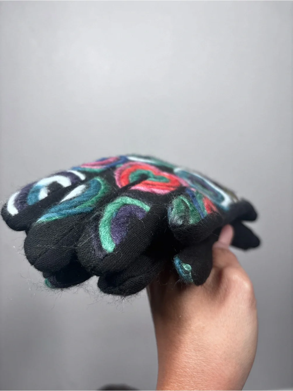 Fabric Heart Yarn Touch Gloves